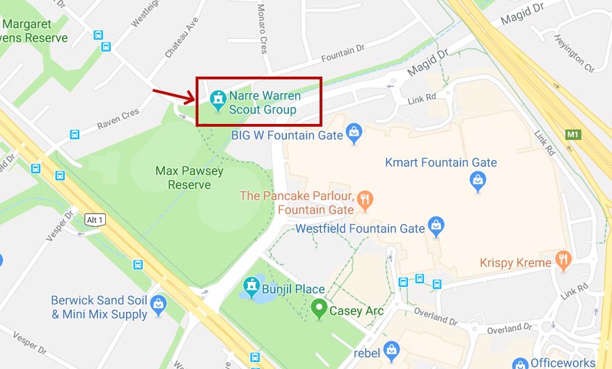 google map of the hall